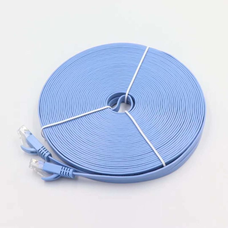 ETL DELTA UL Cat5e Cat6 Rj45 Cáp dẹt Rohs 35M Cáp mạng Ethernet