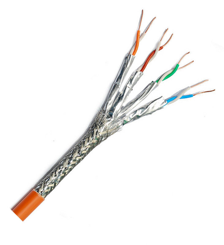 Trong nhà ngoài trời 24Awg SFTP Cat 8 Ethernet Lan Cable 100m 305m 500m