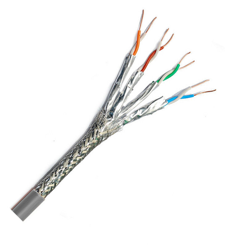 Trong nhà ngoài trời 24Awg SFTP Cat 8 Ethernet Lan Cable 100m 305m 500m
