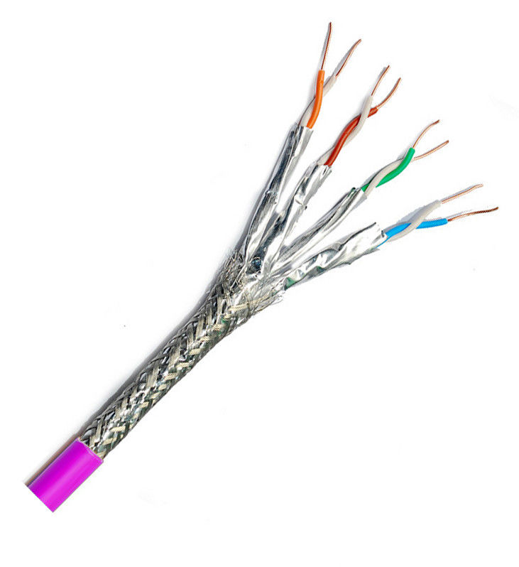 Trong nhà ngoài trời 24Awg SFTP Cat 8 Ethernet Lan Cable 100m 305m 500m