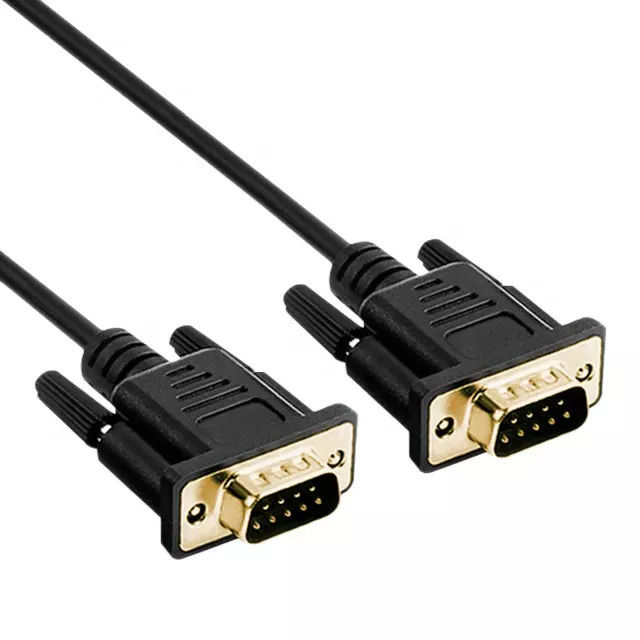 Cáp nối tiếp RS232 DB9 9 chân từ Nam sang Nam Tấm vàng truyền dữ liệu video