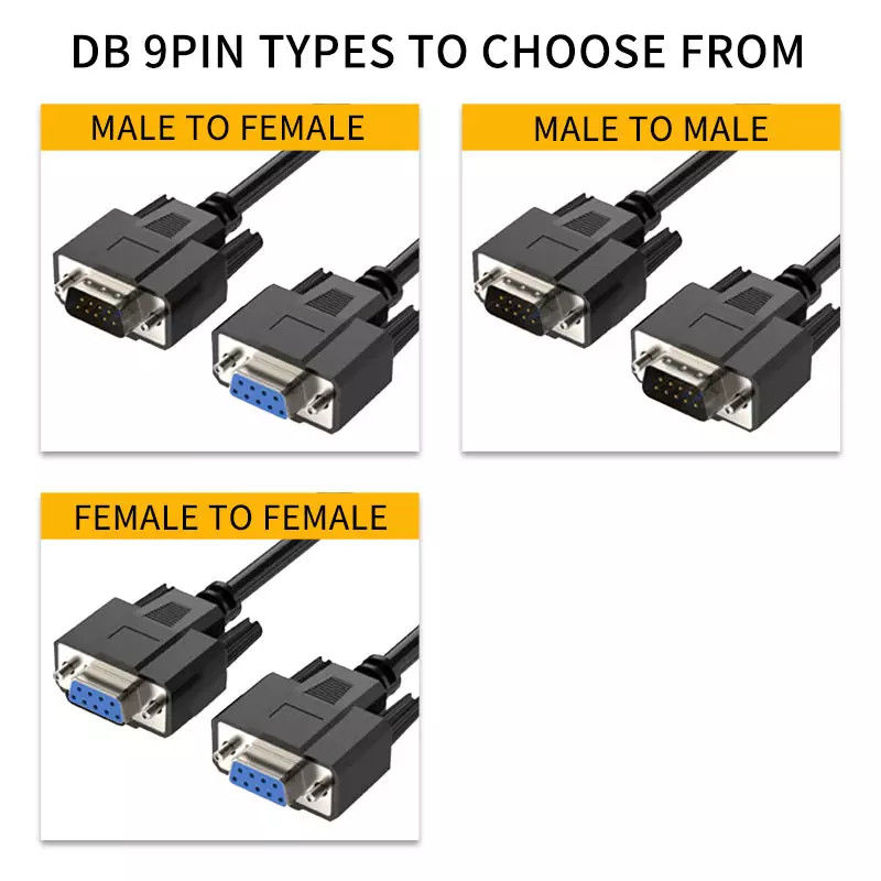 9 Lõi 15 Lõi 25 Lõi 9 Pin Null Cáp Modem Cáp máy in RS232
