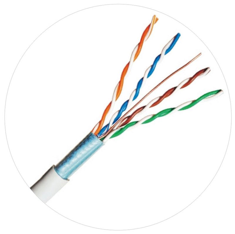 Dây vá mạng FTP UTP 100 MHz 4pr 24awg Cat5e LDPE LSZH LSOH Jacket