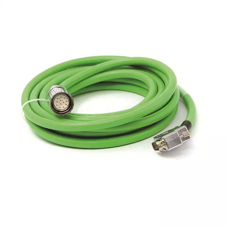 Cáp mã hóa IP67 M23 19 chân cho động cơ Servo Đồng thau mạ niken