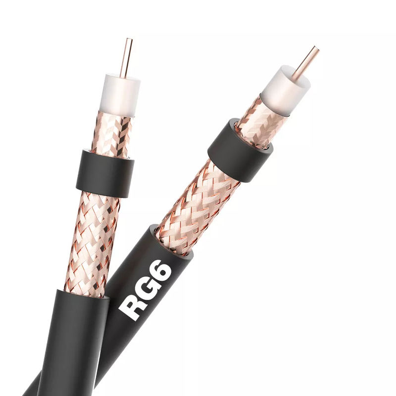 75 Ohm 100 Ohm LSZH Áo khoác Cáp đồng trục Rg6 cho cách điện XLPE Internet