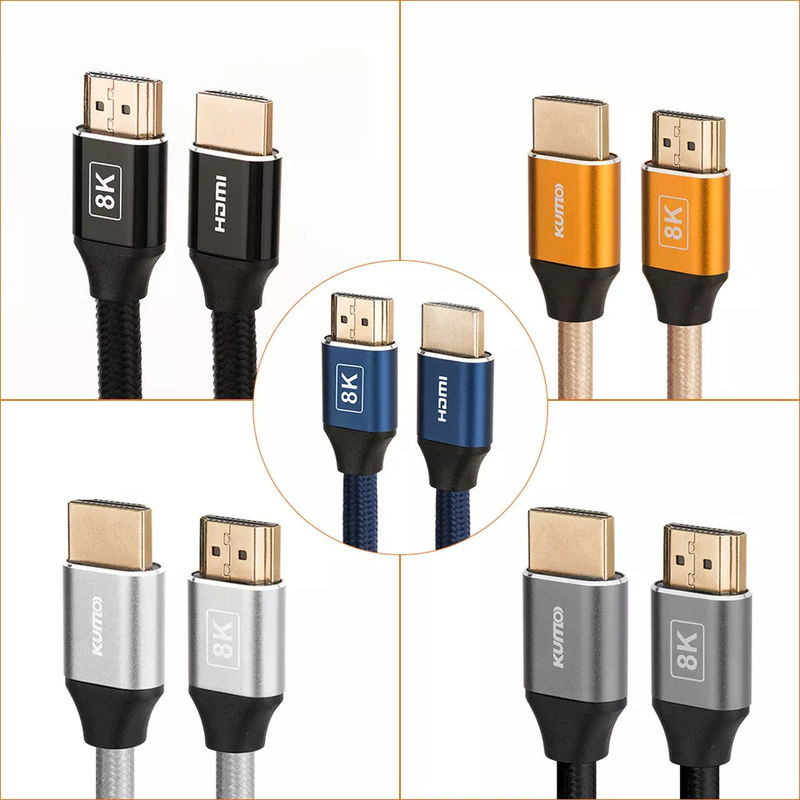Kiểm tra HDR TDR 48gbps Cáp HDMI 4k mạ vàng 120Hz Hỗ trợ Ethernet 3D 4K HDTV