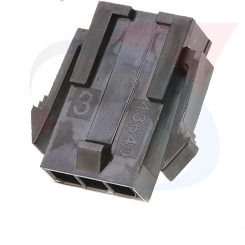 Molex 43640-0300 Vỏ phích cắm Micro-Fit 3.0 Hàng đơn 3 chân Bảng điều khiển Gắn tai Halogen thấp còn hàng 43640-0300