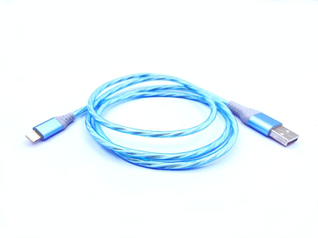 Cáp Sạc Nhanh 3 TRONG 1 Loại C 3A LED Sạc Đầy Màu Sắc Cáp USB Lightning Flashing Cable
