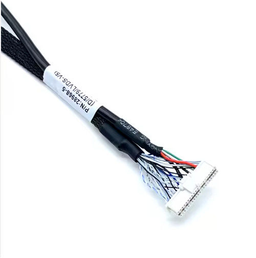 Bộ cáp LVDs tùy chỉnh dây chuyền kết nối điện tử cáp LCD / bộ cáp LVDs cho bảng hiển thị