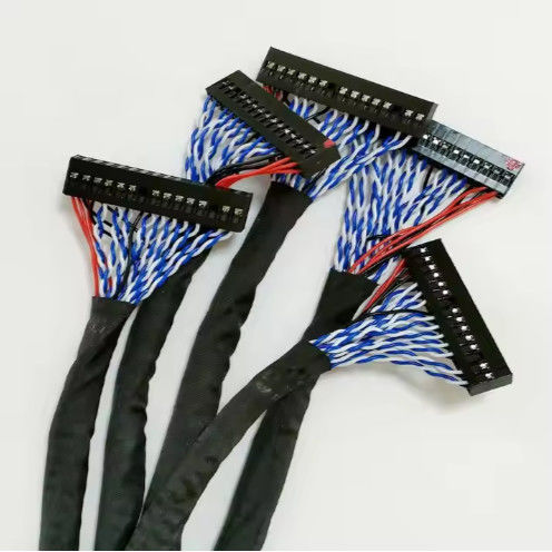 100% Thử nghiệm 1,25mm 2,0mm Pitch 20 30 40 Pin Connector LVDS Shielded Wire LCD Display Cable Assembly