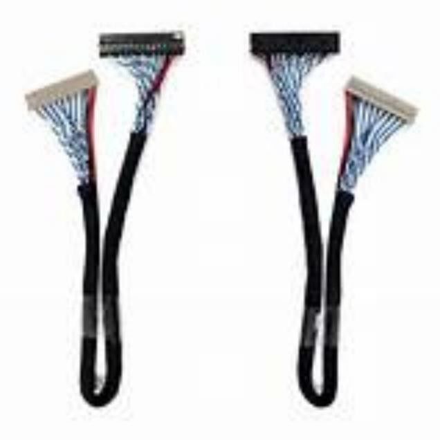 Cáp LVDS màu đen với độ bền điện áp ≥ 1000V/min và vật liệu dẫn đồng