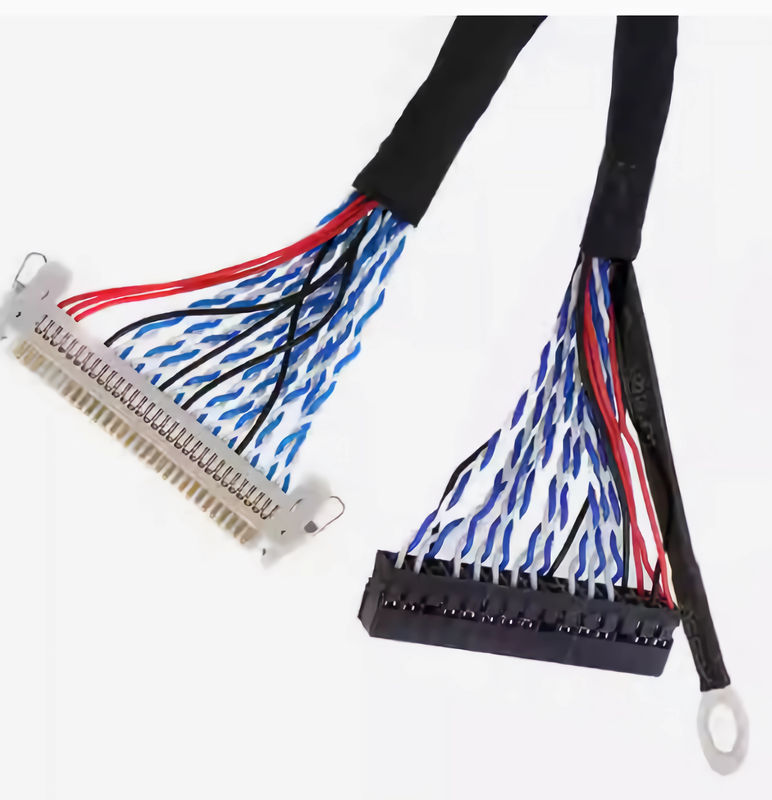 105C Cáp LVDS màu đen với đường đo AWG26-28 và khả năng cháy UL VW-1