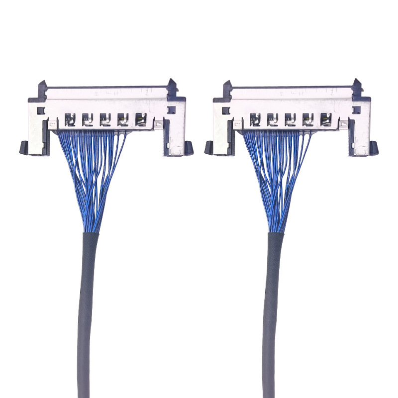 Dây nịt đồng trục Lvds siêu mịn cho màn hình LED với khóa mạ bạc, Nhà sản xuất dây nịt đáng tin cậy