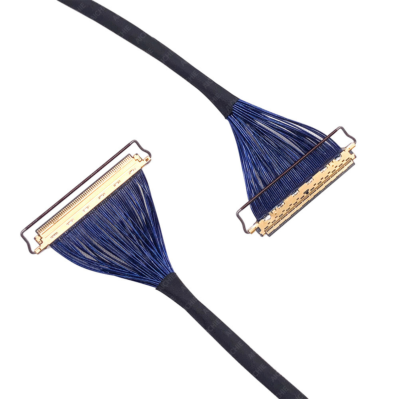 Dây nịt đồng trục Lvds siêu mịn cho màn hình LED với khóa mạ bạc, Nhà sản xuất dây nịt đáng tin cậy