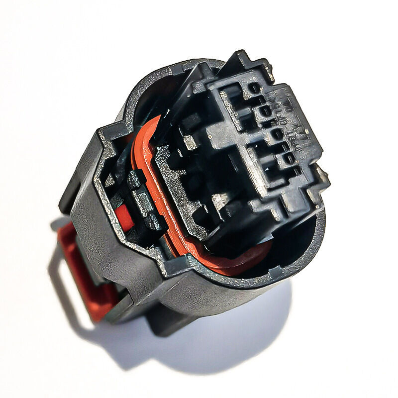 Molex 34967-4021 Vỏ đầu nối ô tô 4 chân màu đen có kẹp khóa màu đỏ, đầu nối Molex nguyên bản