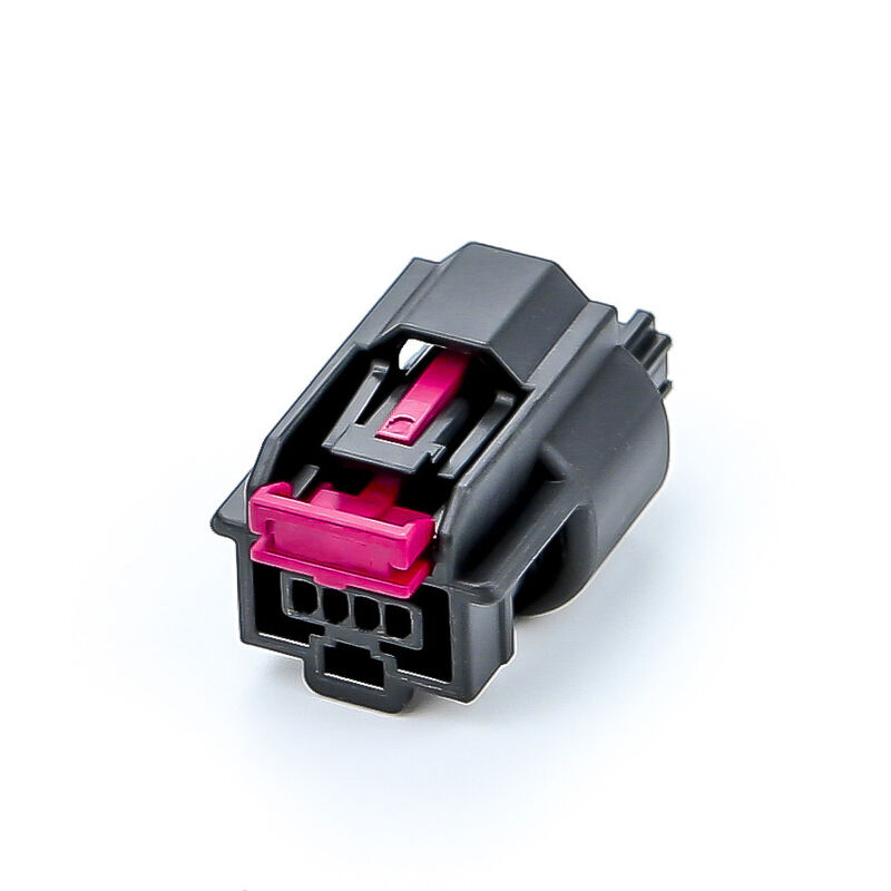 Molex 34967-4021 Vỏ đầu nối ô tô 4 chân màu đen có kẹp khóa màu đỏ, đầu nối Molex nguyên bản