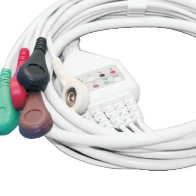 Nút ECG Snap Cable Vật lý trị liệu Cáp điện cực OEM