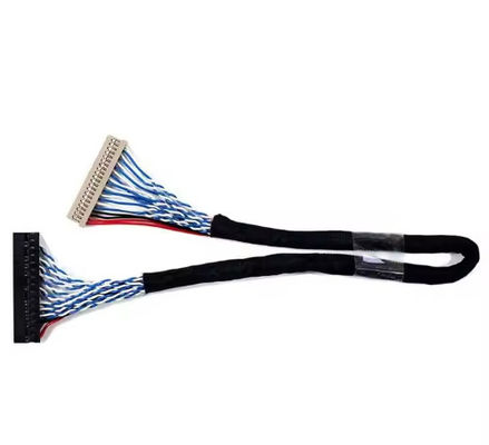 100% Thử nghiệm 1,25mm 2,0mm Pitch 20 30 40 Pin Connector LVDS Shielded Wire LCD Display Cable Assembly