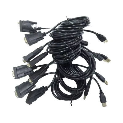 DB9 D-SUB 9-Pin Đàn ông-Nữ VGA Coaxial Cable Assembly 0-180 Miniature PVC Jacket Monitor Speaker Microphone DVD Player 4K